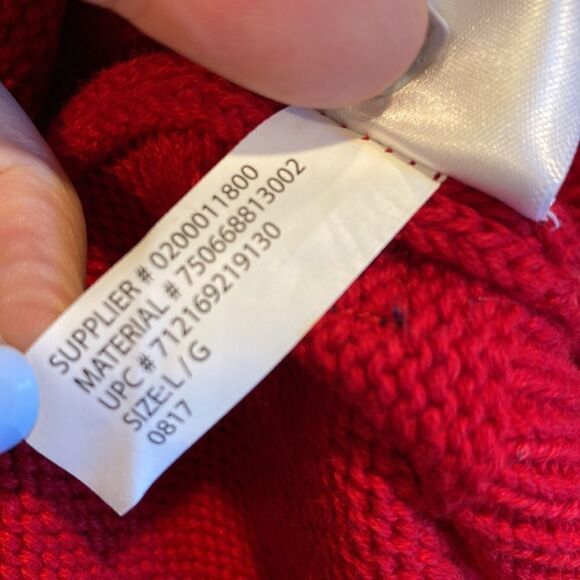 Chaps Reindeer Sweater 1/4 Zip - Picture 6 of 6